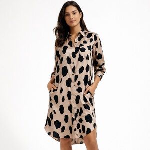 Megan ReneeOrganic Silk
Leopard Shirt Dress Size S